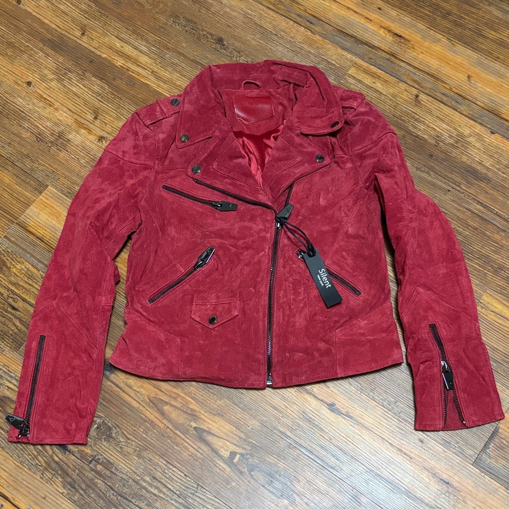 Silent New York Red Suede Jacket